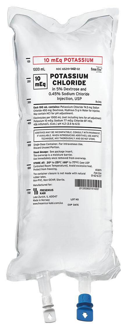 Iv Solution Potassium Chloride Products Freeflex Iv Bags